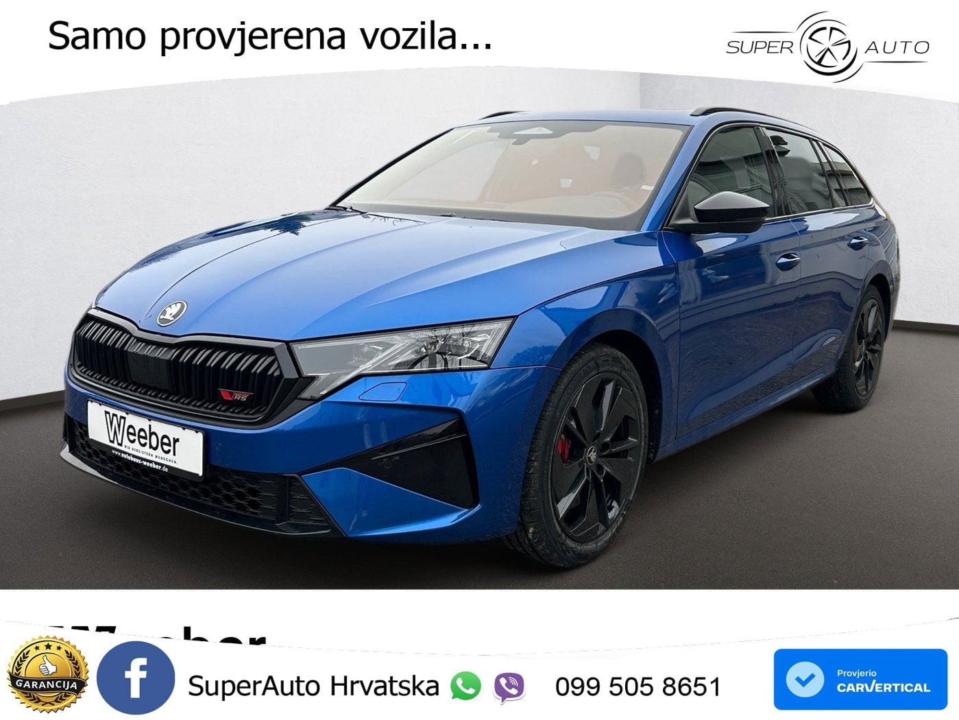 Škoda Octavia Combi RS 2.0 TSI (265 KS) DSG LED+GR SJED+ACC