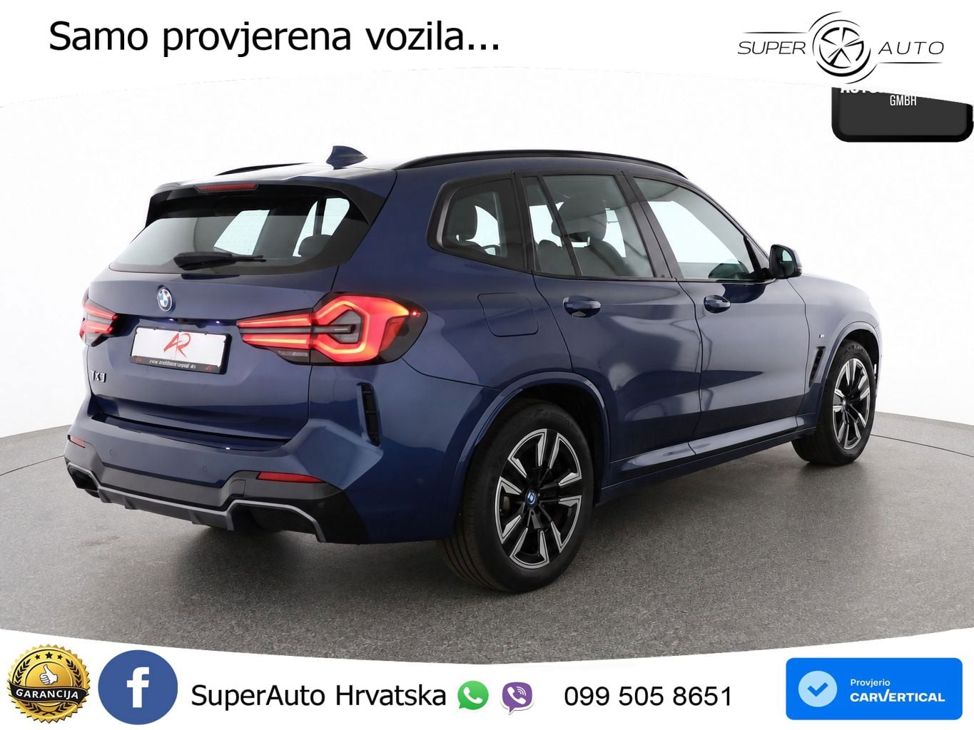 BMW iX3 80 kWh (286 KS) M Sport LED+GR SJED+ACC
