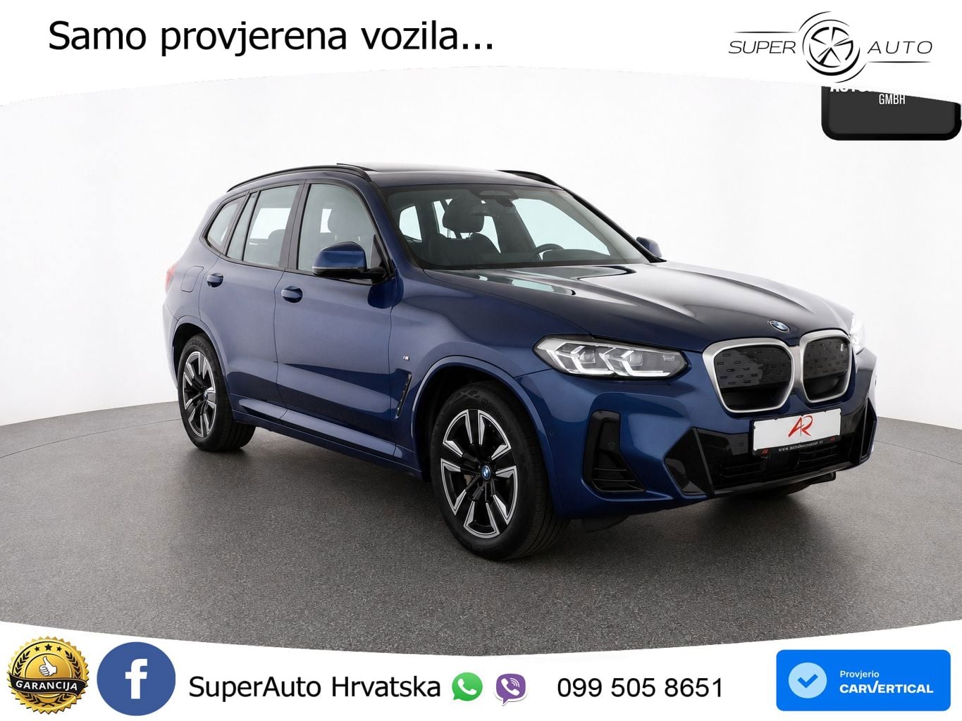 BMW iX3 80 kWh (286 KS) M Sport LED+GR SJED+ACC