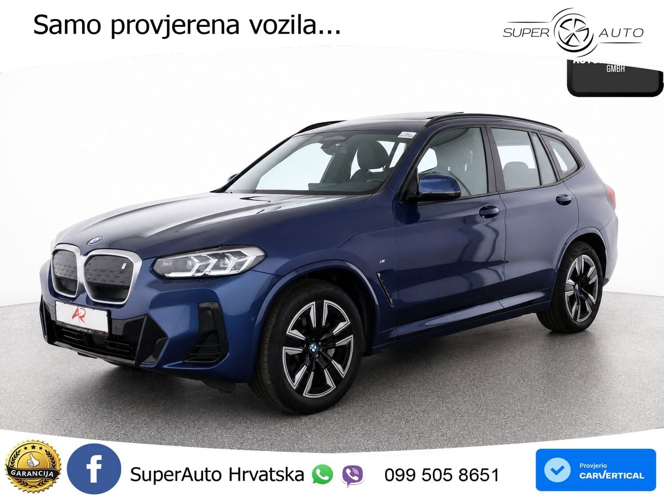 BMW iX3 80 kWh (286 KS) M Sport LED+GR SJED+ACC