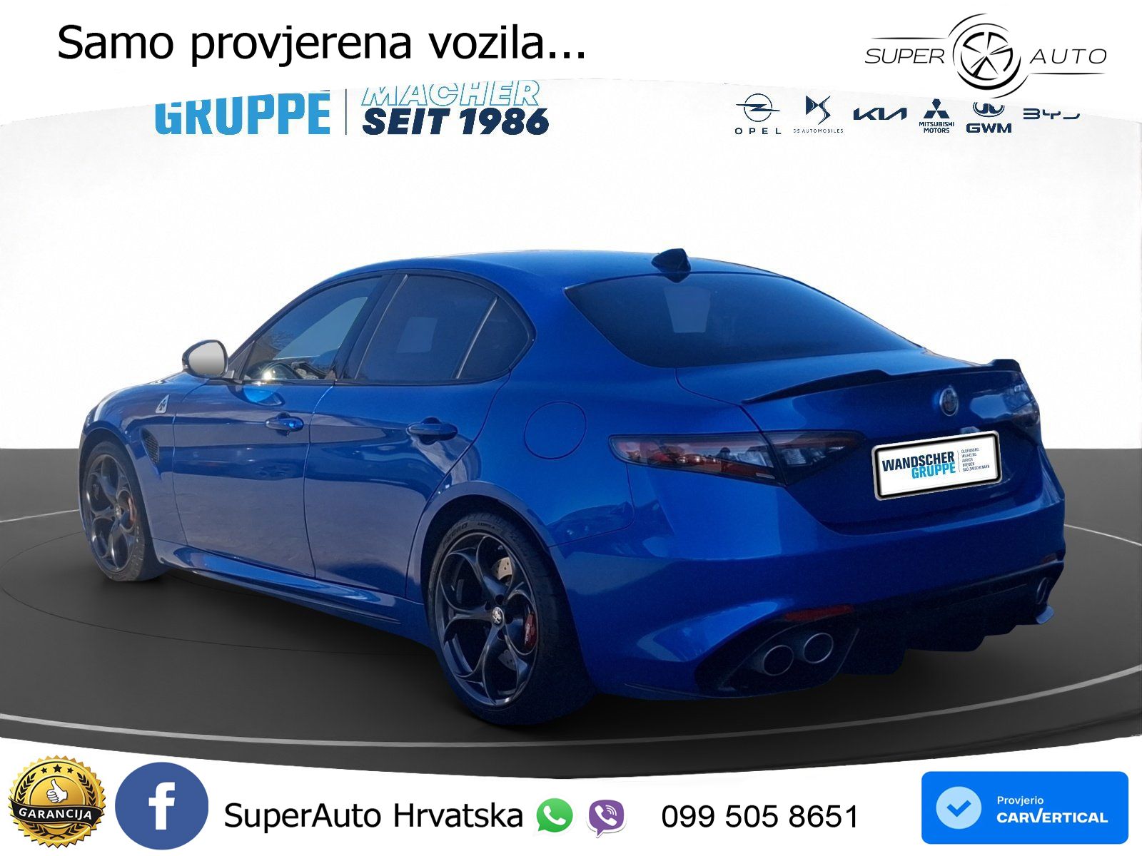 Alfa Romeo Giulia Quadrifoglio 2.9 V6 Bi-Turbo (520 KS) Automatic LED+GR SJED+ACC