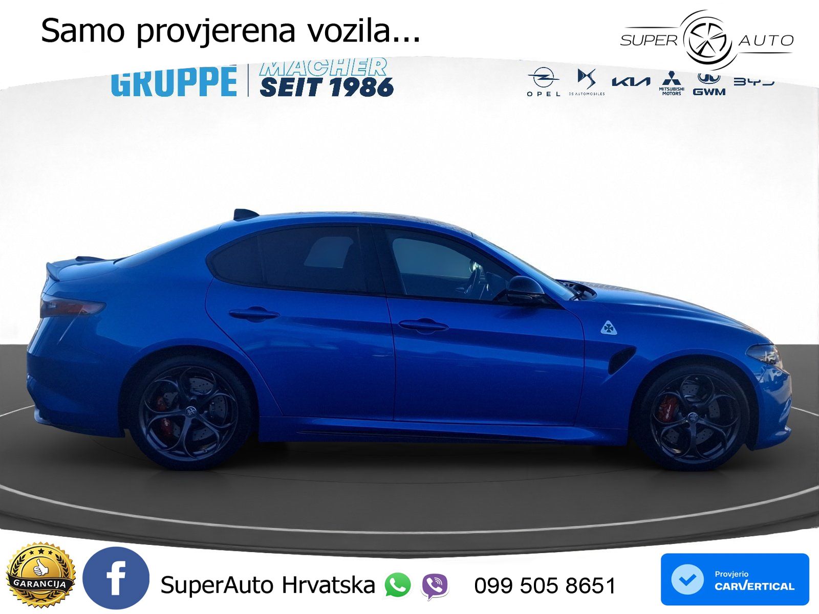 Alfa Romeo Giulia Quadrifoglio 2.9 V6 Bi-Turbo (520 KS) Automatic LED+GR SJED+ACC