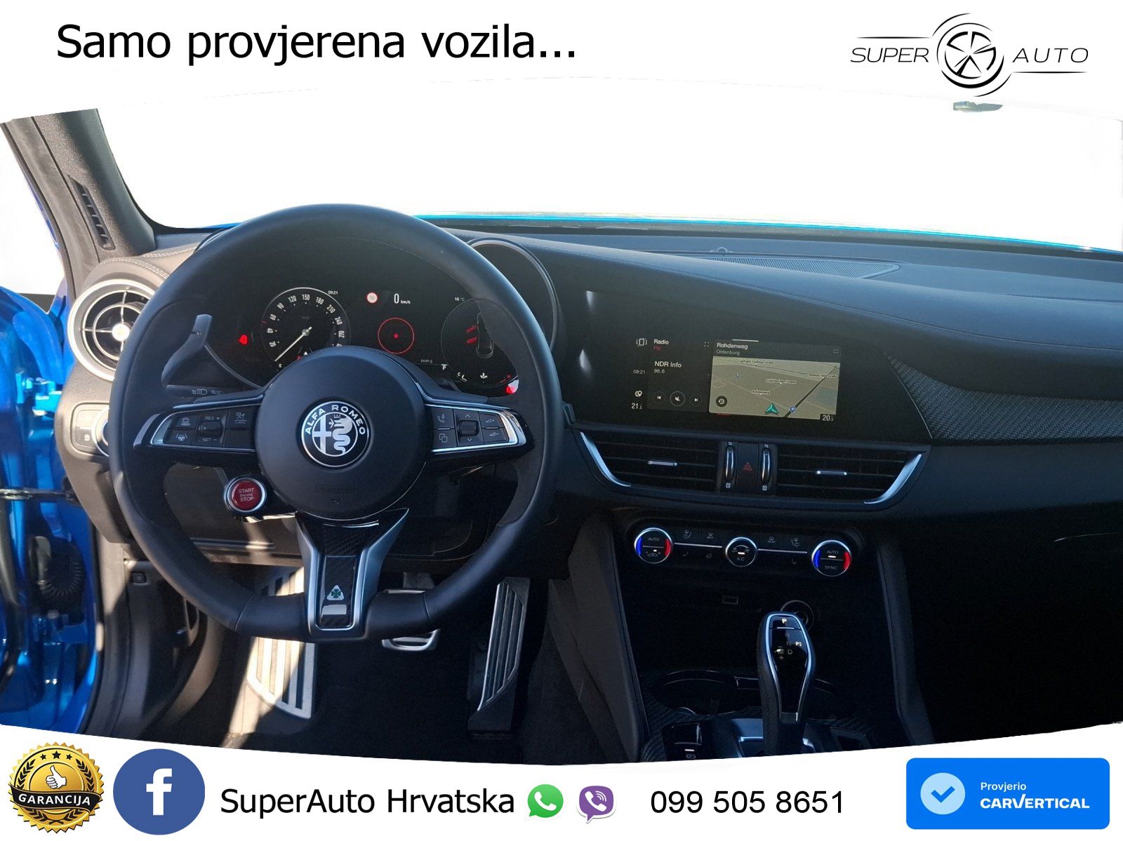 Alfa Romeo Giulia Quadrifoglio 2.9 V6 Bi-Turbo (520 KS) Automatic LED+GR SJED+ACC