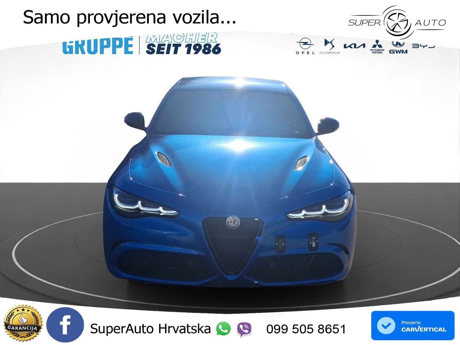 Alfa Romeo Giulia Quadrifoglio 2.9 V6 Bi-Turbo (520 KS) Automatic LED+GR SJED+ACC