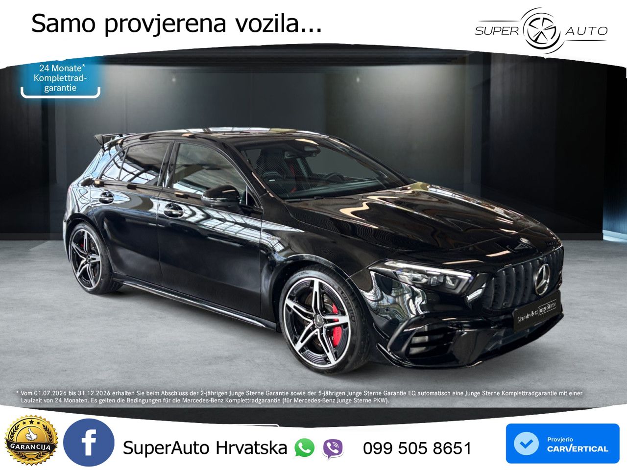 Mercedes-Benz AMG A 45 S 4MATIC+ AMG SPEEDSHIFT DCT 8G ACC+GR SJED+360+PANO