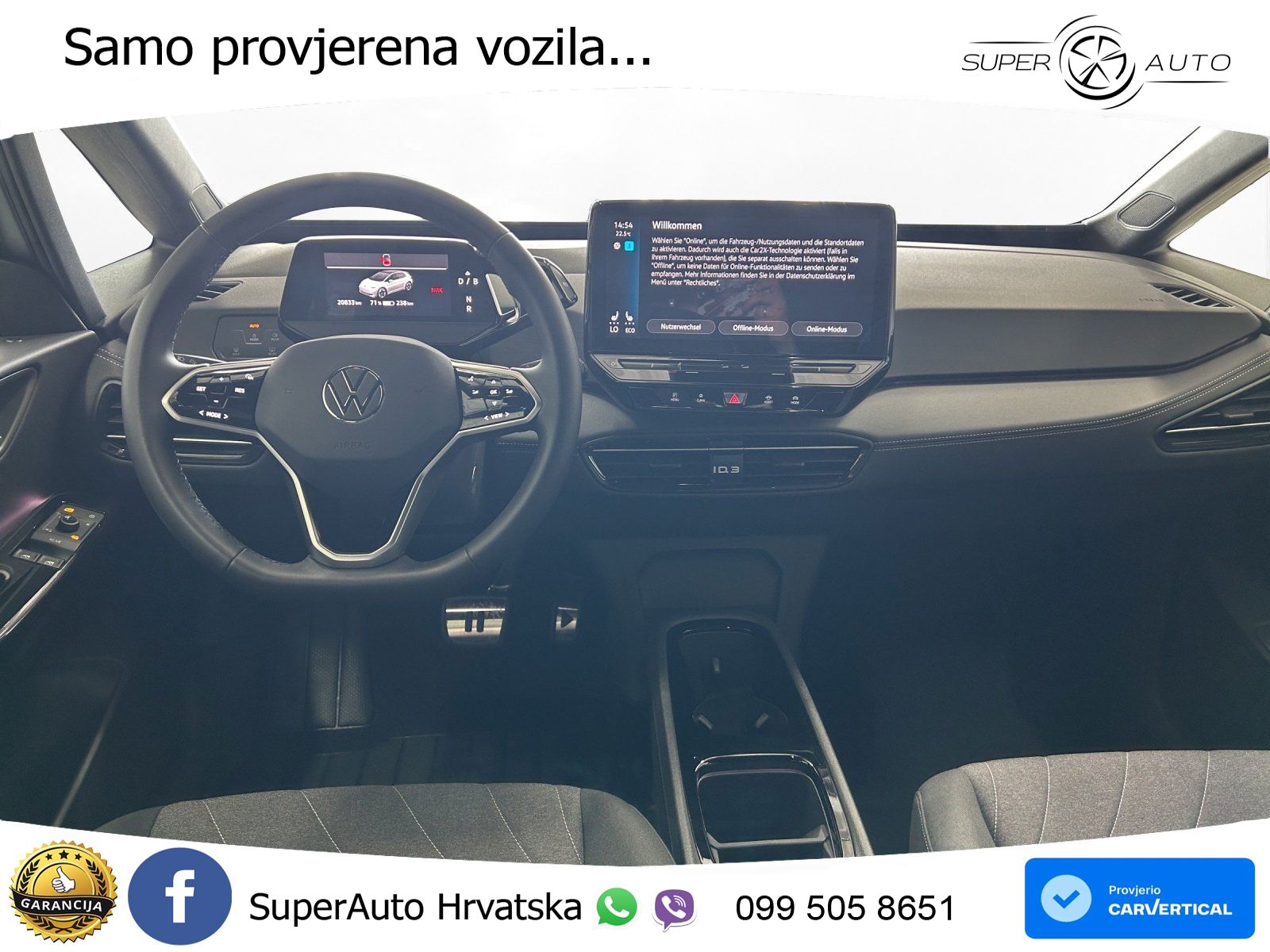 Volkswagen ID.3 Pro 62 kWh (204 KS) LED+GR SJED+ACC