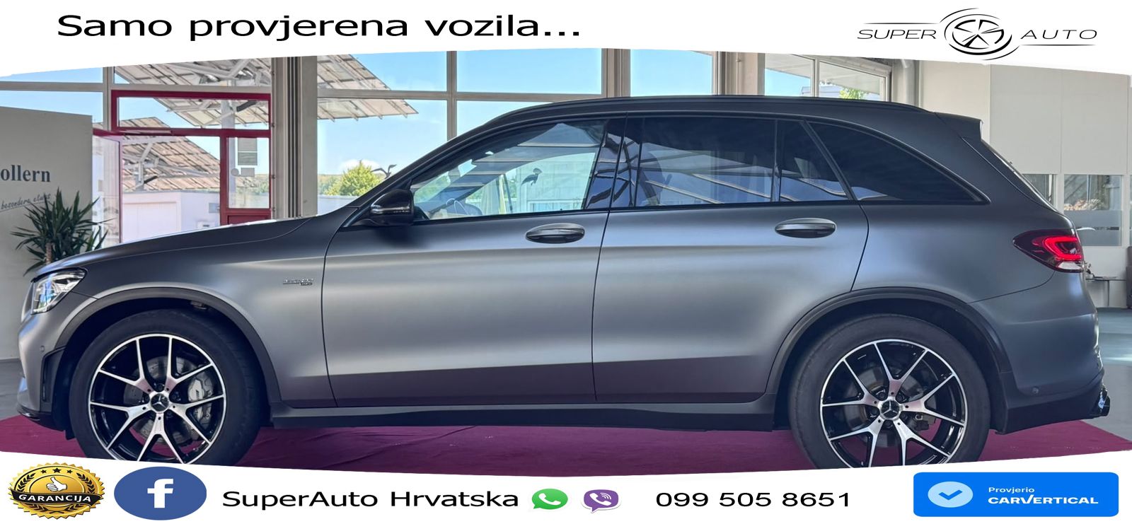 Mercedes AMG GLC 43 V6 (390 KS) 4MATIC TCT ZRAČNI+ACC+GR SJED+360+PANO