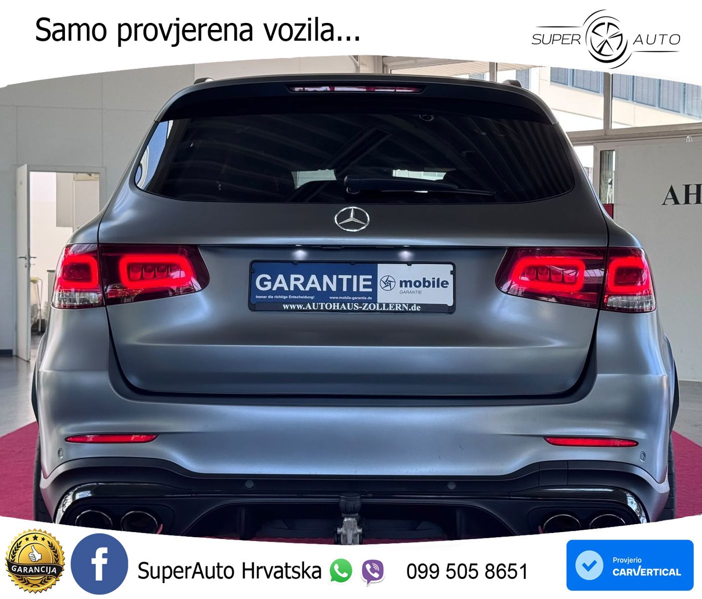 Mercedes AMG GLC 43 V6 (390 KS) 4MATIC TCT ZRAČNI+ACC+GR SJED+360+PANO