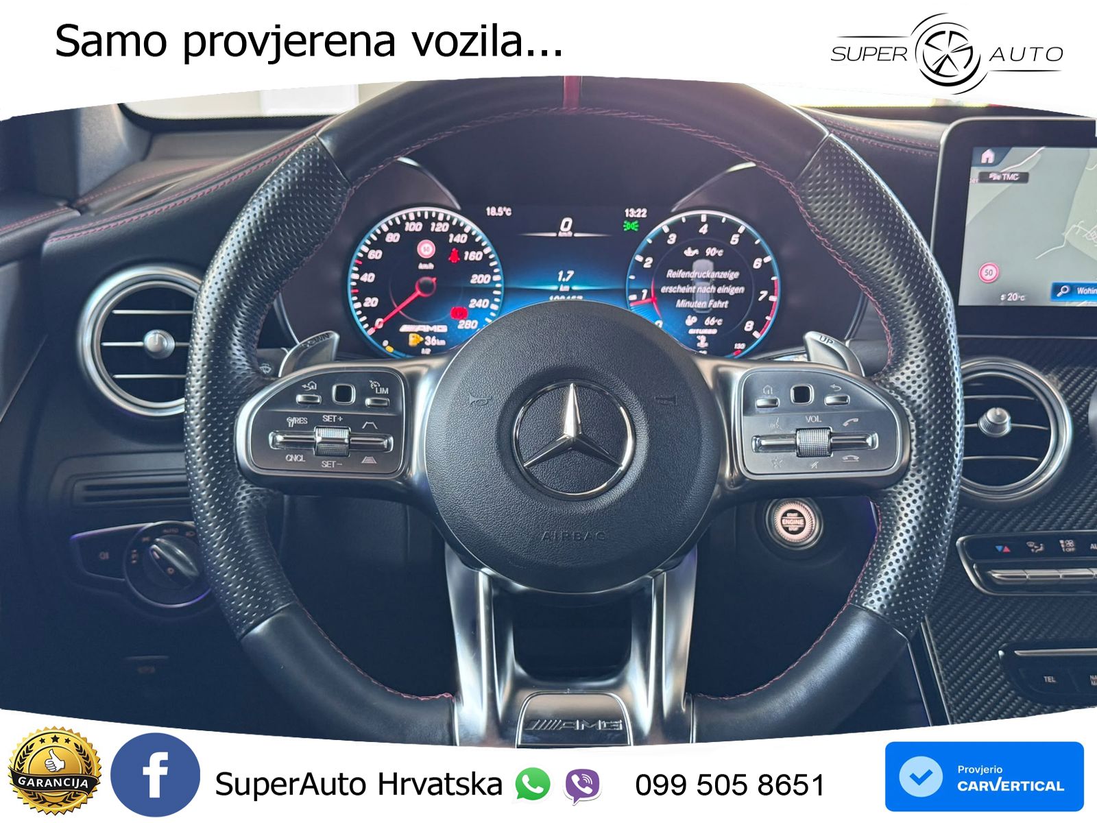 Mercedes AMG GLC 43 V6 (390 KS) 4MATIC TCT ZRAČNI+ACC+GR SJED+360+PANO