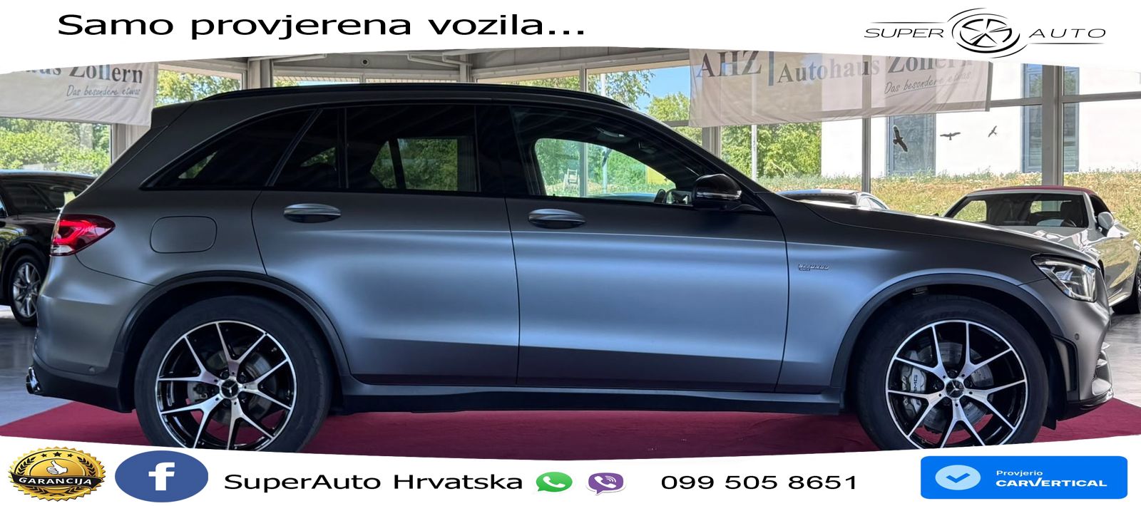 Mercedes AMG GLC 43 V6 (390 KS) 4MATIC TCT ZRAČNI+ACC+GR SJED+360+PANO