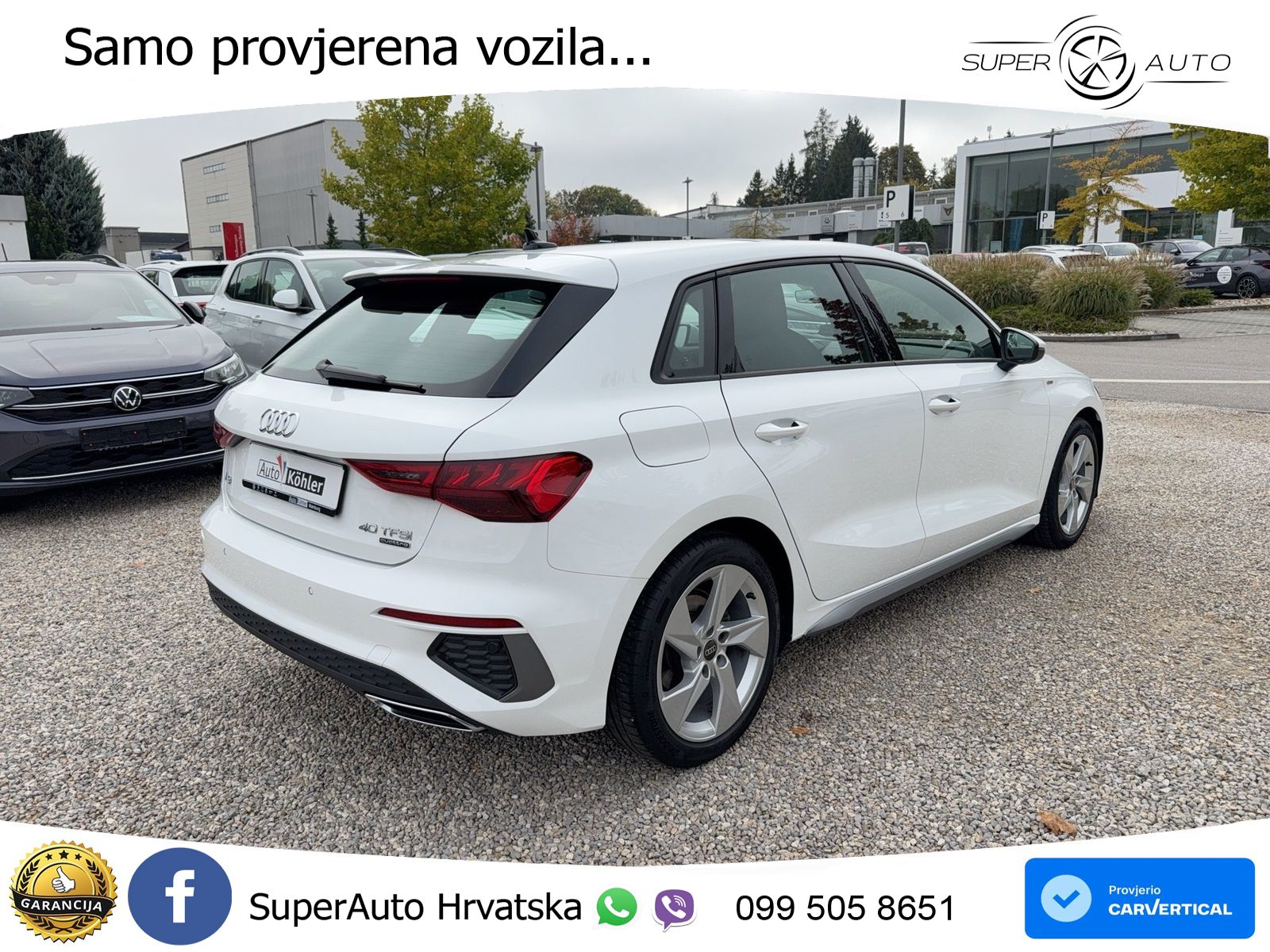 Audi A3 40 TFSI (190 KS) quattro S tronic S line MATRIX+GR SJED+KAM