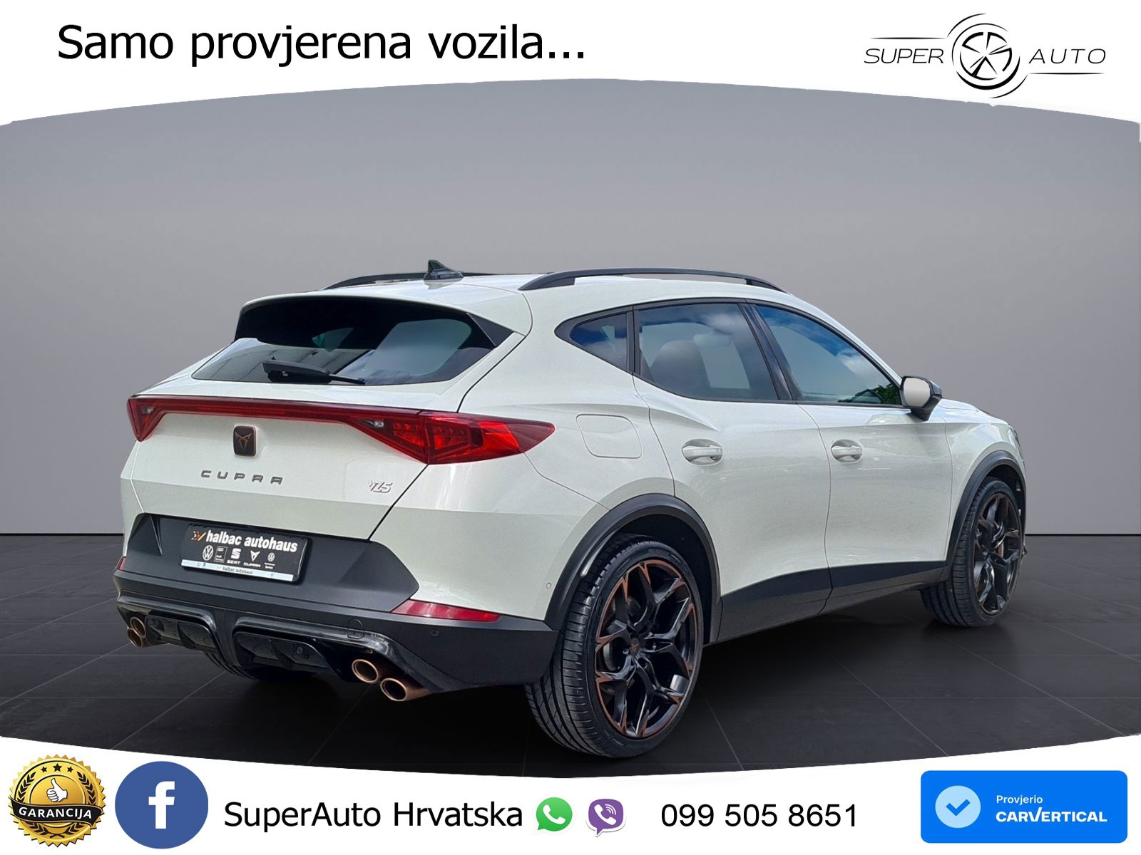 Cupra Formentor VZ5 2.5 TSI (390 KS) 4Drive DSG MATRIX+GR SJED+KAM
