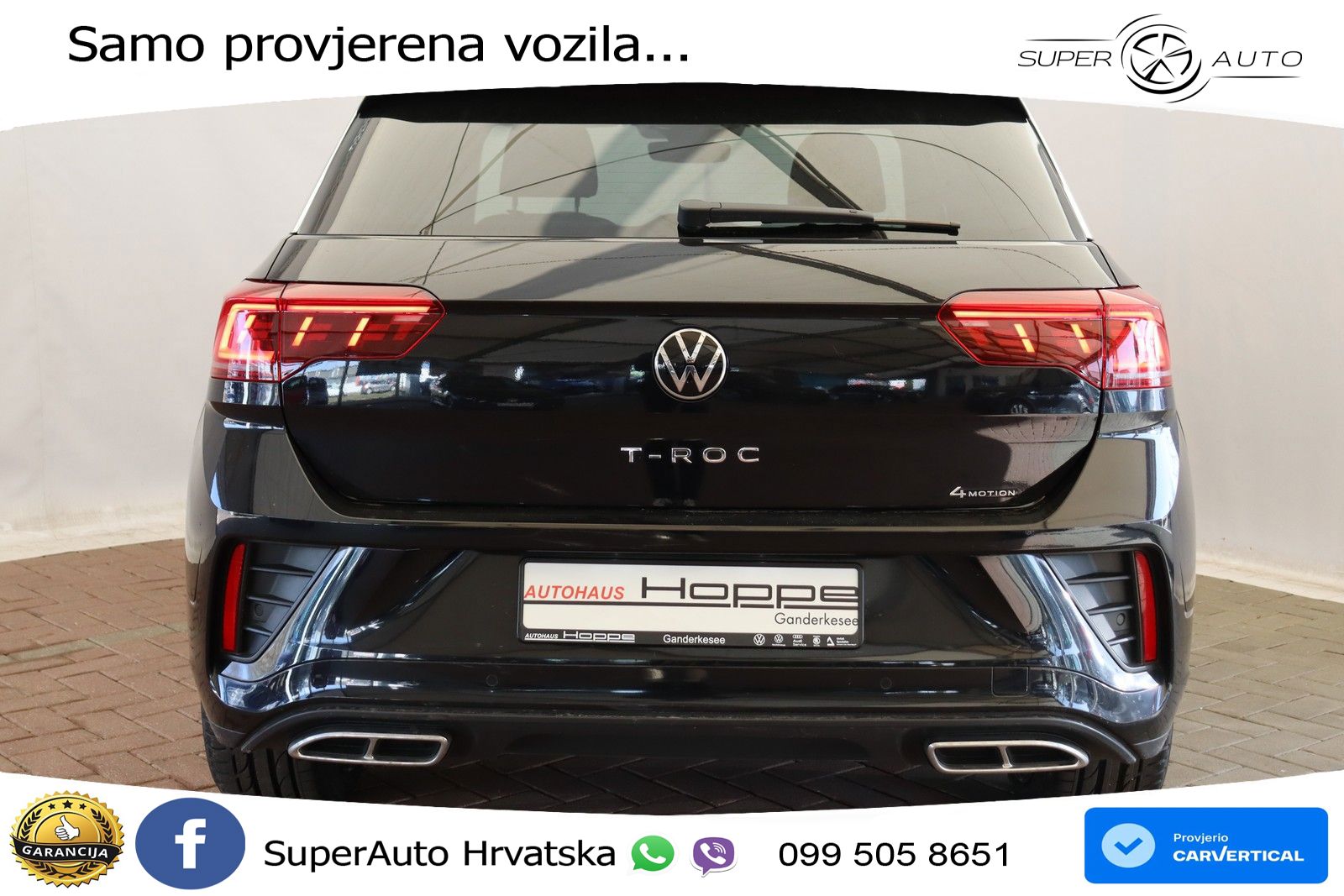 Volkswagen T-Roc 2.0 TSI (190 KS) 4M DSG R-Line LED+GR SJED+ACC