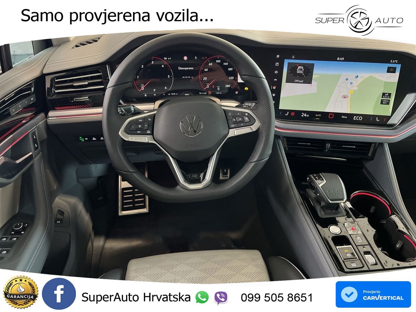 Volkswagen Touareg 3.0 V6 TDI (286 KS) 4MOTION Tiptronic ZRAČNI+ACC+GR SJED+KAM+PANO