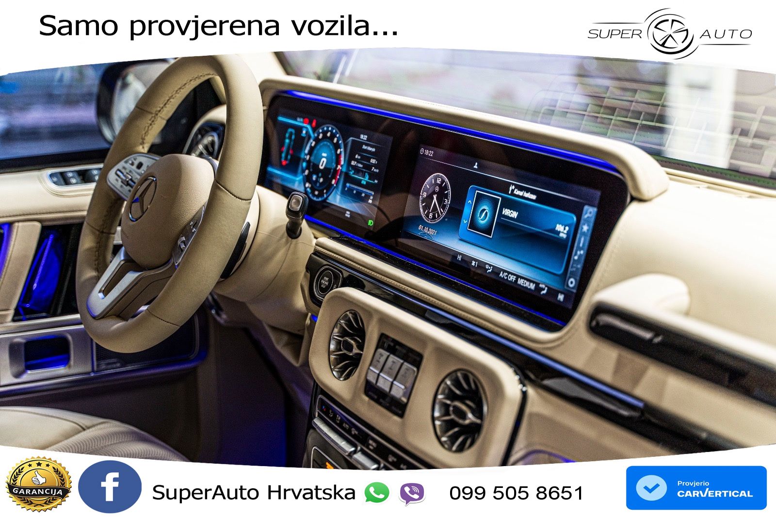 Mercedes AMG G 63 Long V8 (585 KS) 4MATIC 9G-TRONIC AMG SPEEDSHIFT TCT LED+GR SJED+ACC