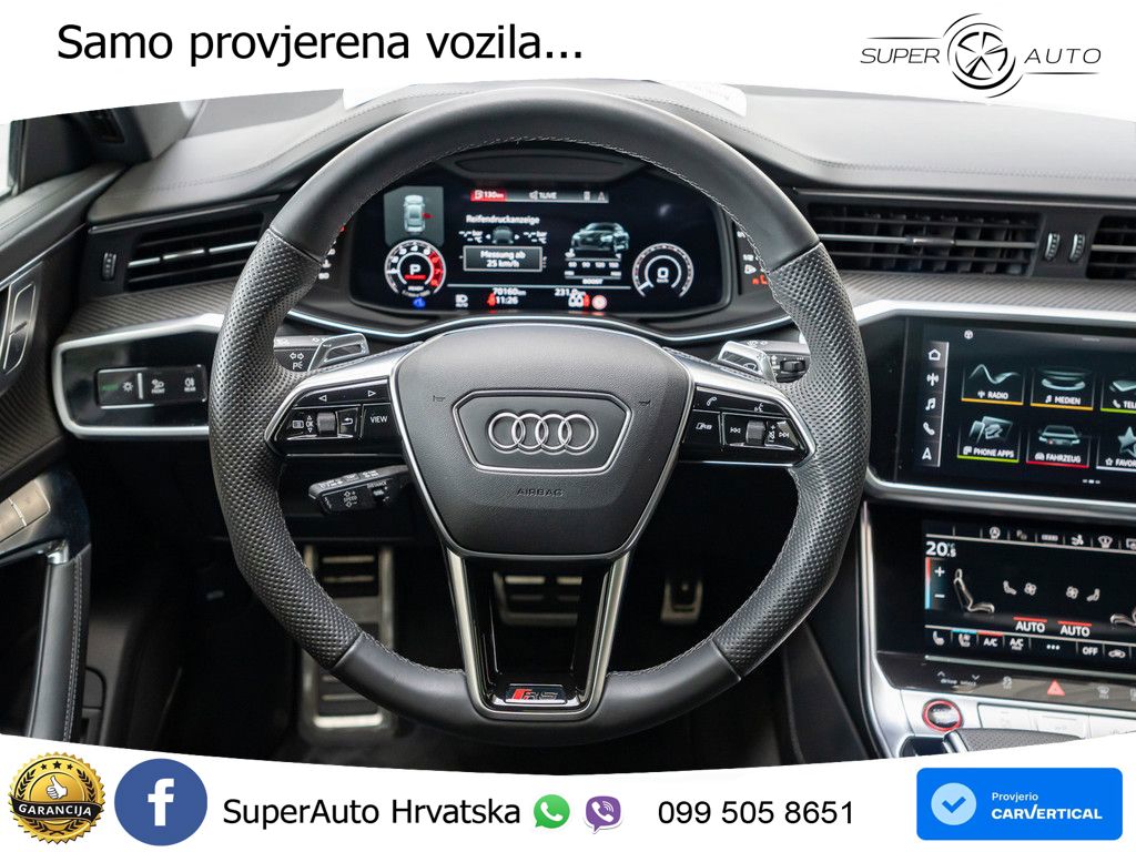 Audi RS7 4.0 TFSI V8 (600 KS) quattro tiptronic ZRAČNI+ACC+GR SJED+KAM+PANO
