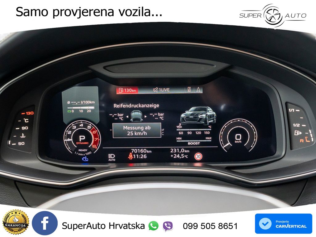 Audi RS7 4.0 TFSI V8 (600 KS) quattro tiptronic ZRAČNI+ACC+GR SJED+KAM+PANO
