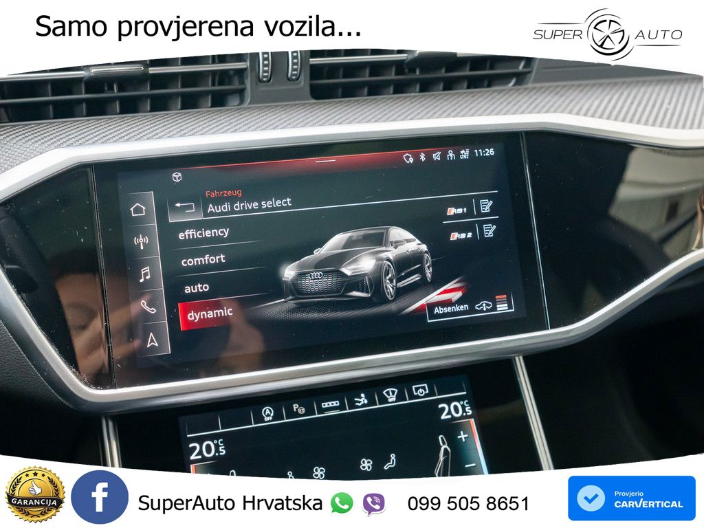 Audi RS7 4.0 TFSI V8 (600 KS) quattro tiptronic ZRAČNI+ACC+GR SJED+KAM+PANO