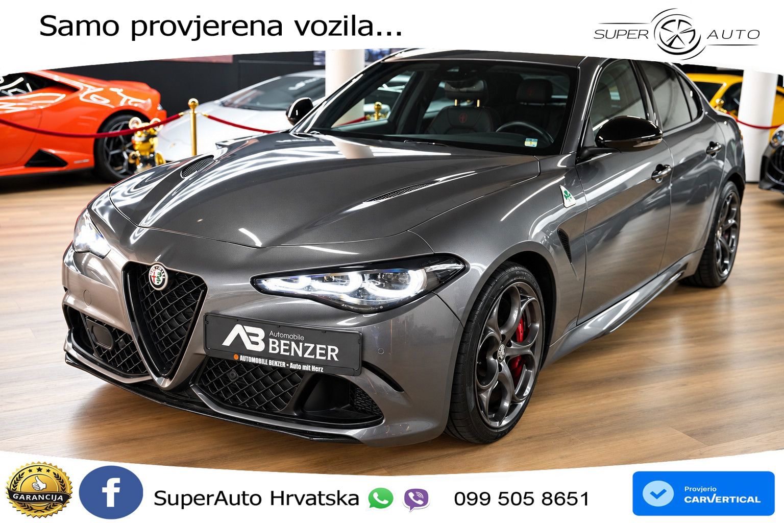 Alfa Romeo Giulia Quadrifoglio 2.9 V6 Bi-Turbo (520 KS) Automatic MATRIX+GR SJED+KAM