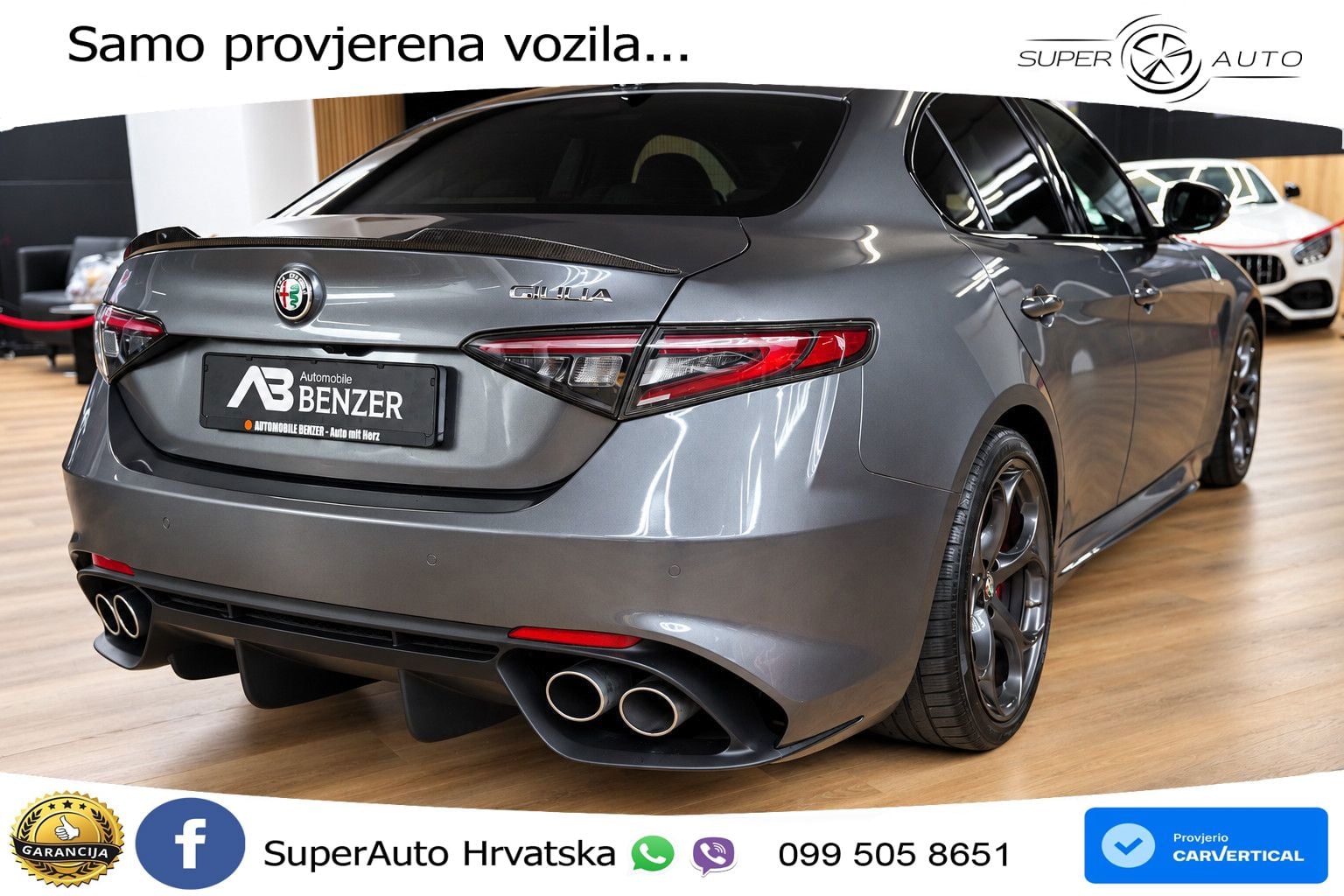 Alfa Romeo Giulia Quadrifoglio 2.9 V6 Bi-Turbo (520 KS) Automatic MATRIX+GR SJED+KAM