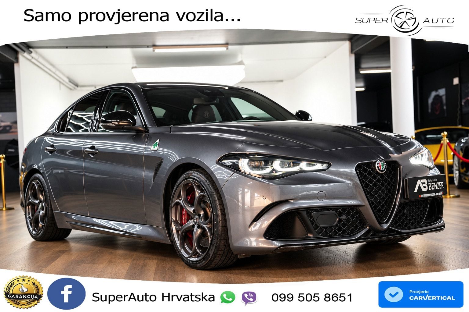 Alfa Romeo Giulia Quadrifoglio 2.9 V6 Bi-Turbo (520 KS) Automatic MATRIX+GR SJED+KAM