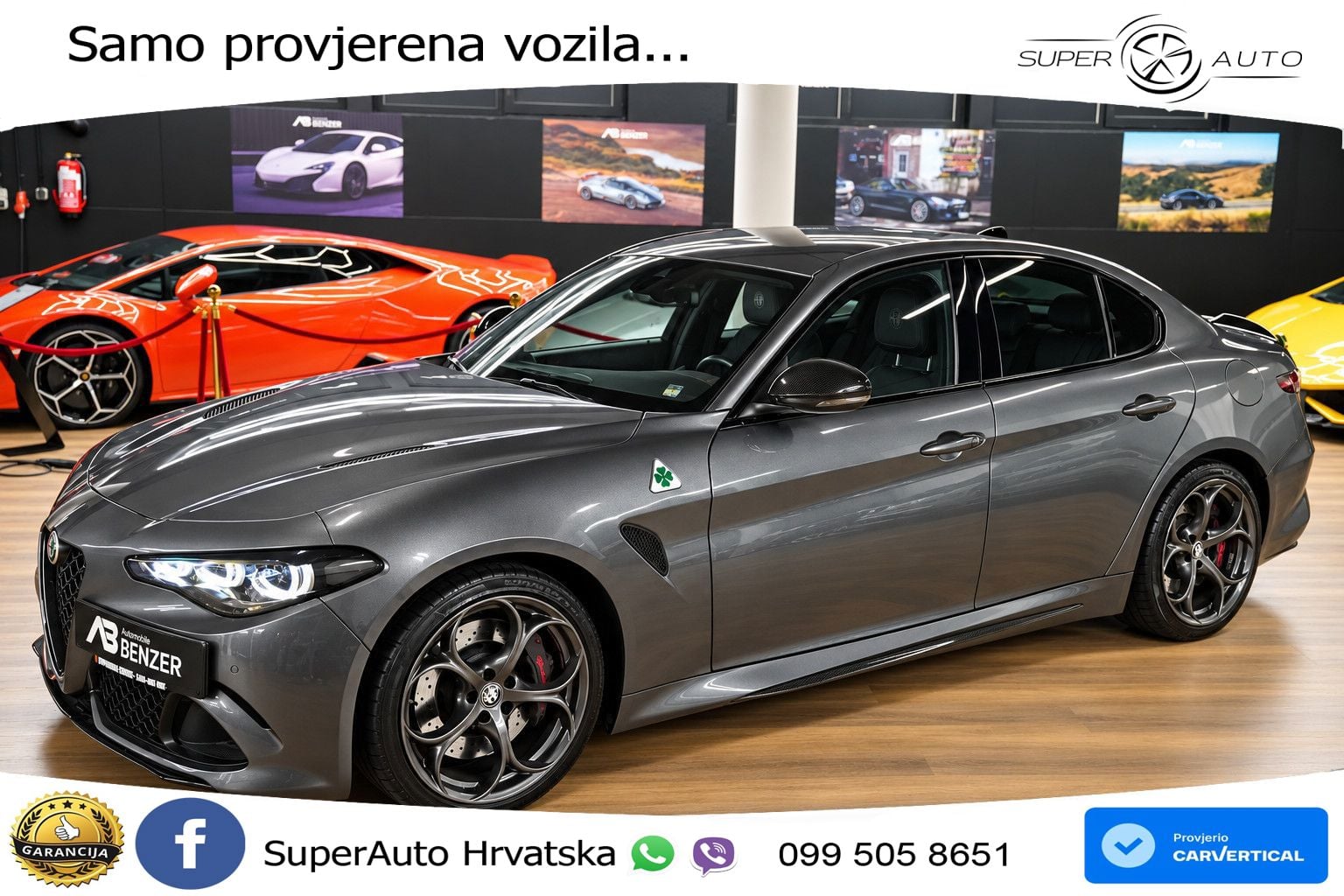 Alfa Romeo Giulia Quadrifoglio 2.9 V6 Bi-Turbo (520 KS) Automatic MATRIX+GR SJED+KAM
