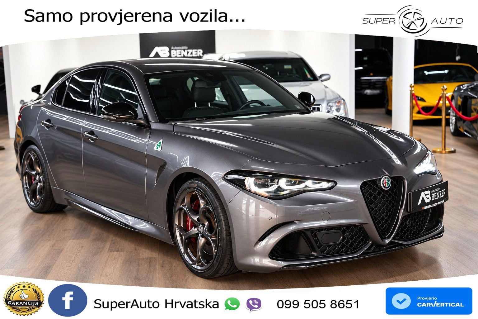 Alfa Romeo Giulia Quadrifoglio 2.9 V6 Bi-Turbo (520 KS) Automatic MATRIX+GR SJED+KAM