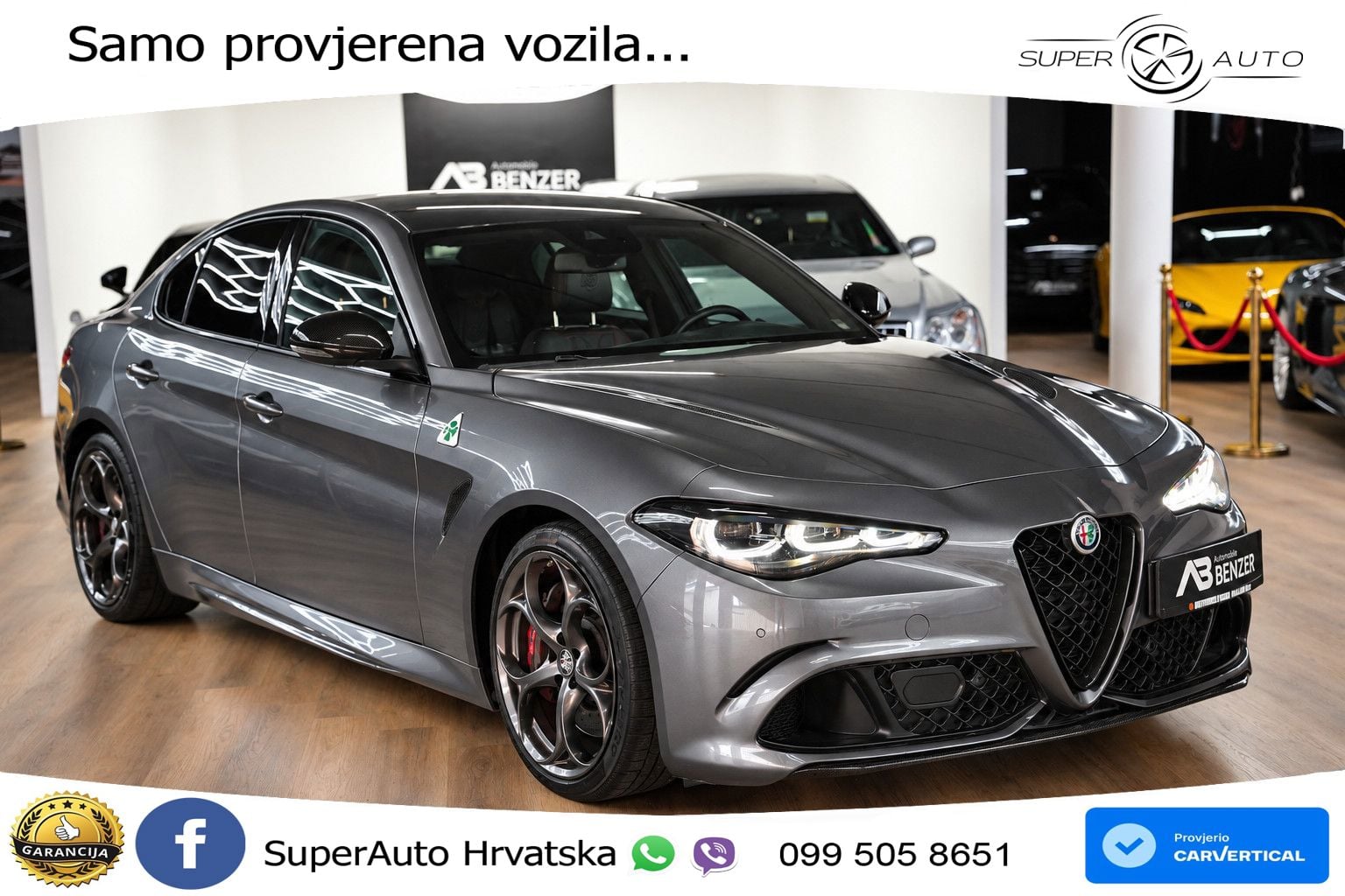 Alfa Romeo Giulia Quadrifoglio 2.9 V6 Bi-Turbo (520 KS) Automatic MATRIX+GR SJED+KAM