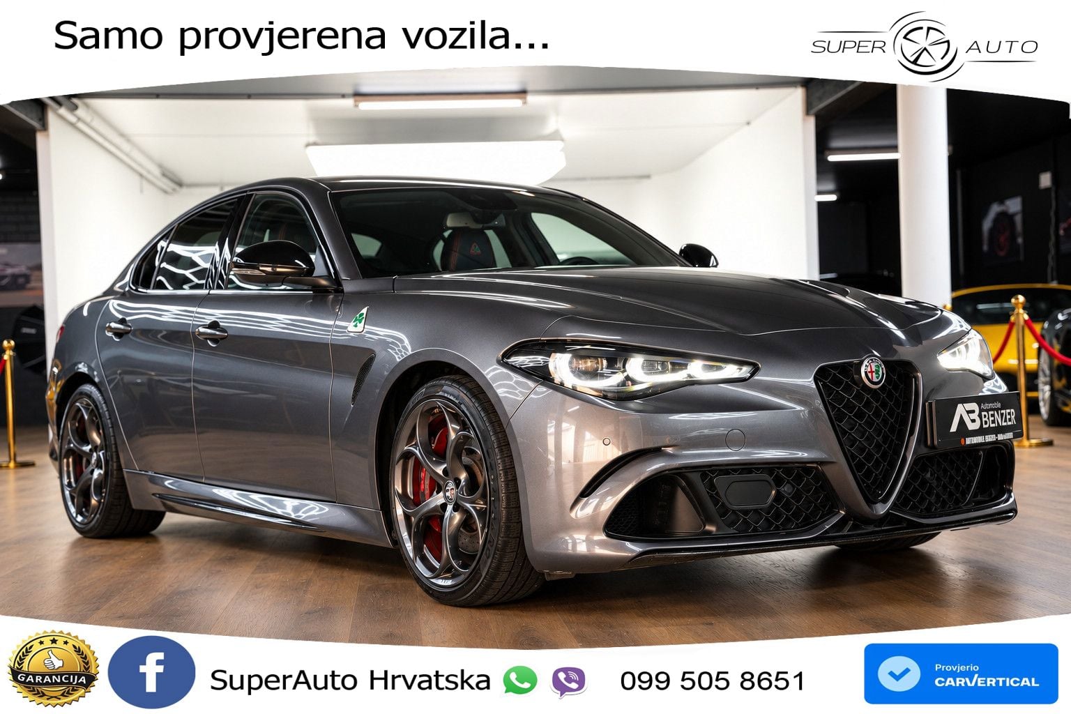 Alfa Romeo Giulia Quadrifoglio 2.9 V6 Bi-Turbo (520 KS) Automatic MATRIX+GR SJED+KAM