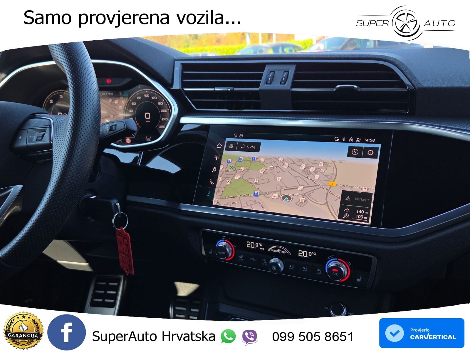 Audi Q3 Sportback 40 TDI (200 KS) quattro S tronic S line LED+GR SJED+ACC