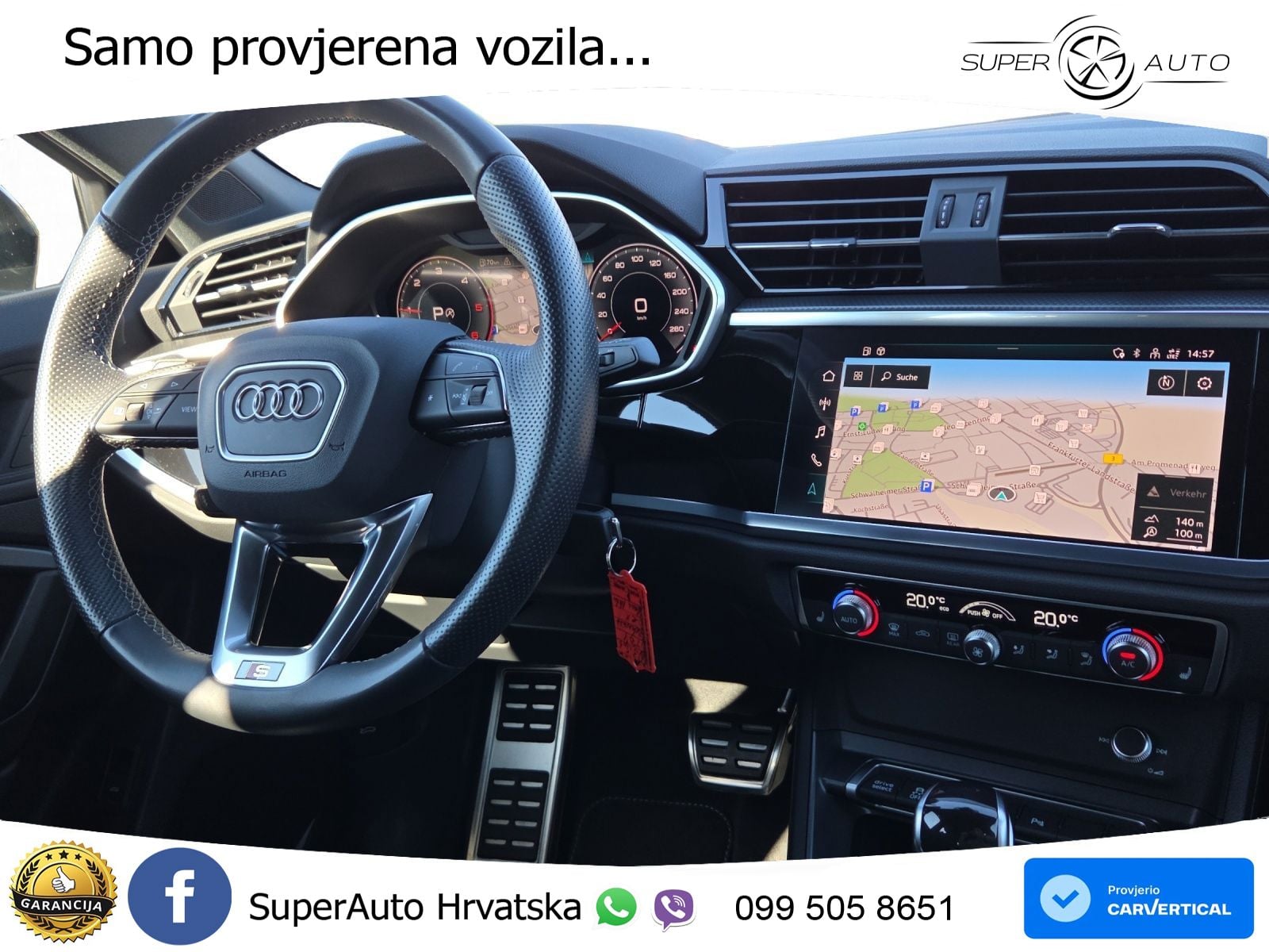 Audi Q3 Sportback 40 TDI (200 KS) quattro S tronic S line LED+GR SJED+ACC
