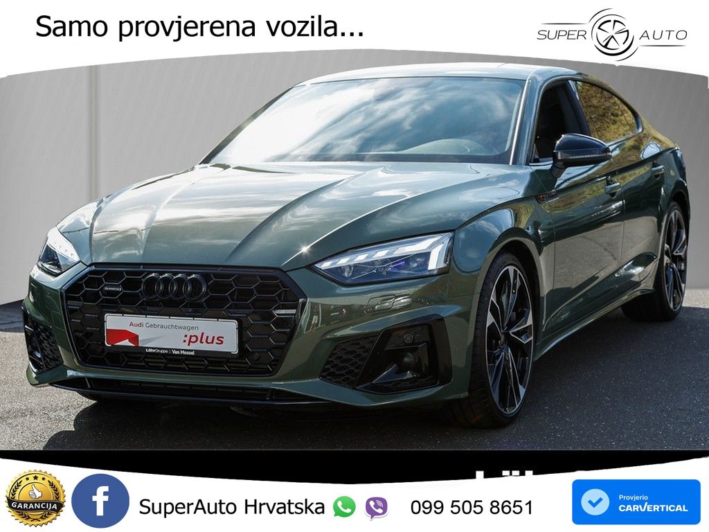 Audi A5 Sportback  40 TFSI (204 KS) quattro S tronic S line MATRIX+GR SJED+KAM