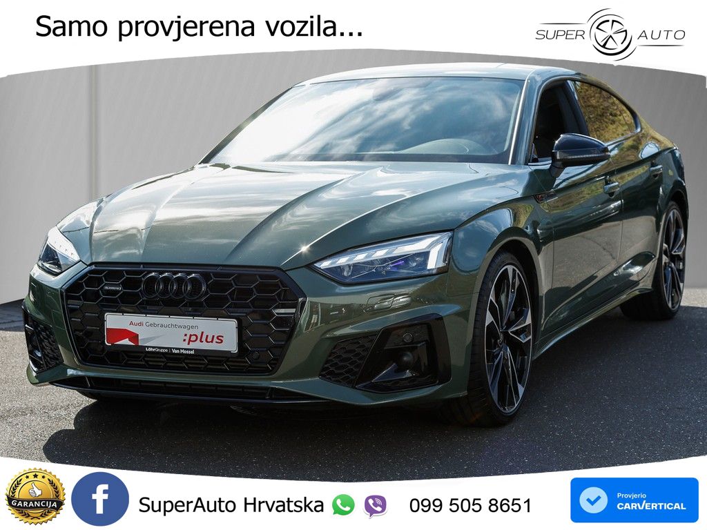 Audi A5 Sportback  40 TFSI (204 KS) quattro S tronic S line MATRIX+GR SJED+KAM