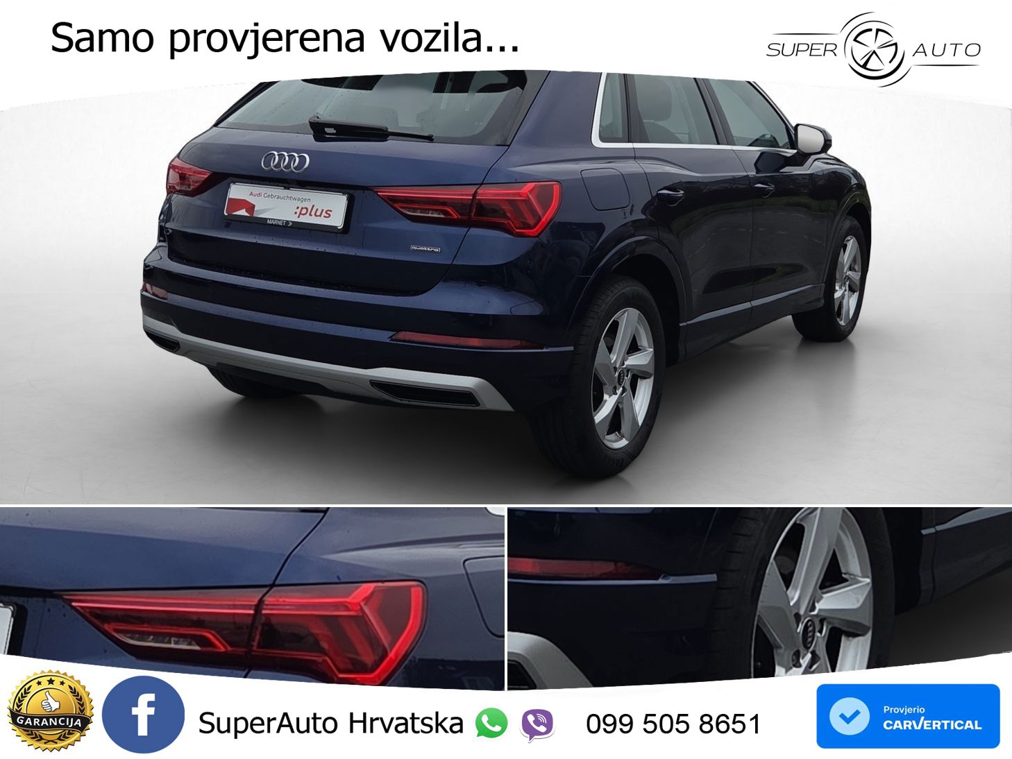 Audi Q3 40 TFSI (190 KS) quattro S tronic advanced LED+GR SJED+ACC