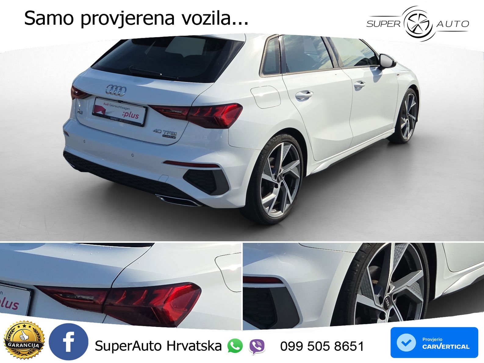 Audi A3 40 TFSI (190 KS) quattro S tronic S line LED+GR SJED+ACC