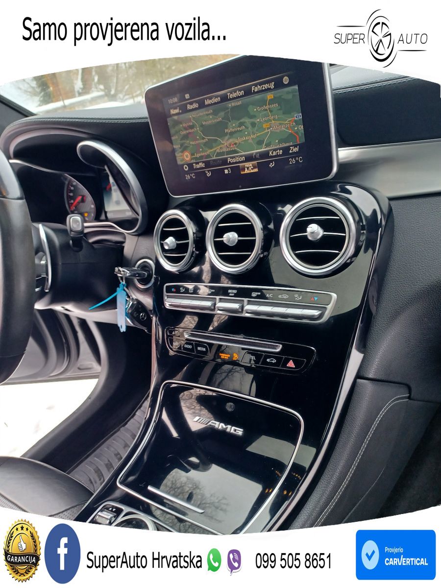 Mercedes GLC Coupe AMG 63 S (510 KS) 4MATIC+ MCT ZRAČNI+ACC+4xGR SJED+360