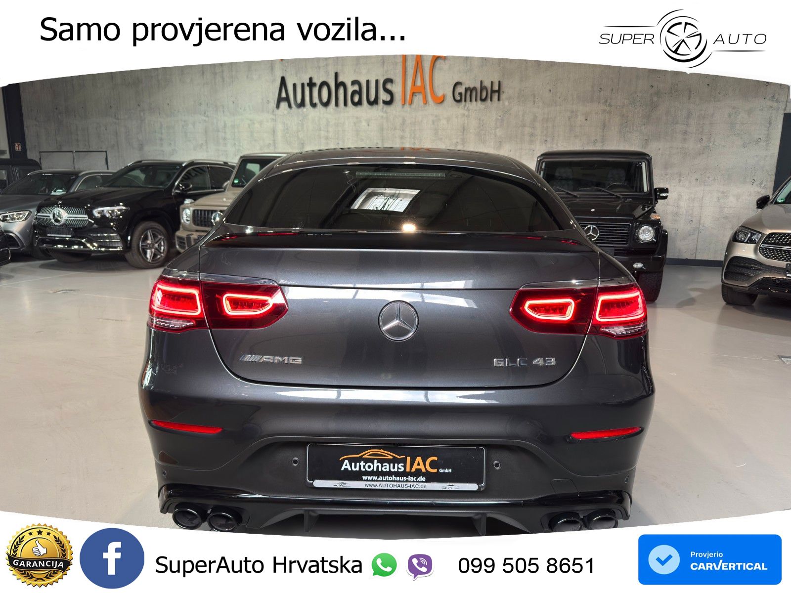 Mercedes AMG GLC 43 V6 (390 KS) 4MATIC TCT ZRAČNI+ACC+GR SJED+KAM+PANO