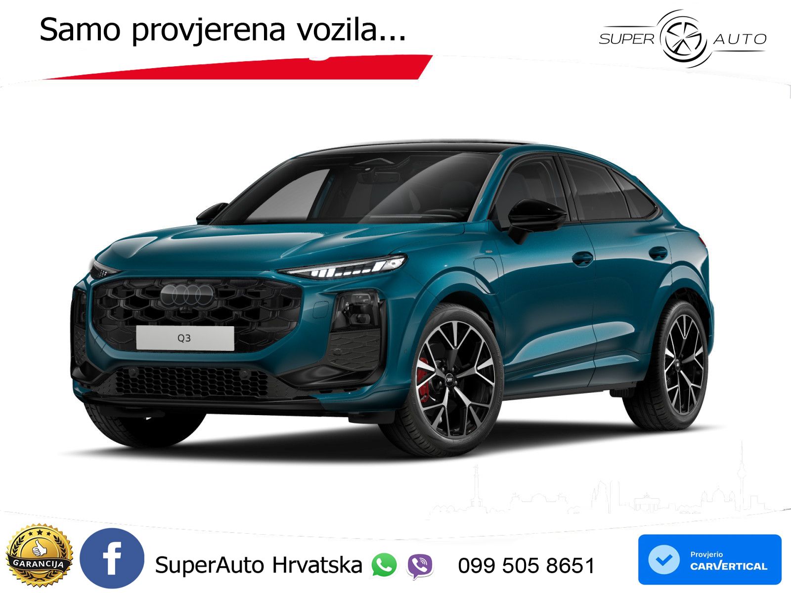 Audi Q3 Sportback 1.5 TFSIe (272 KS) S tronic LED+GR SJED+ACC
