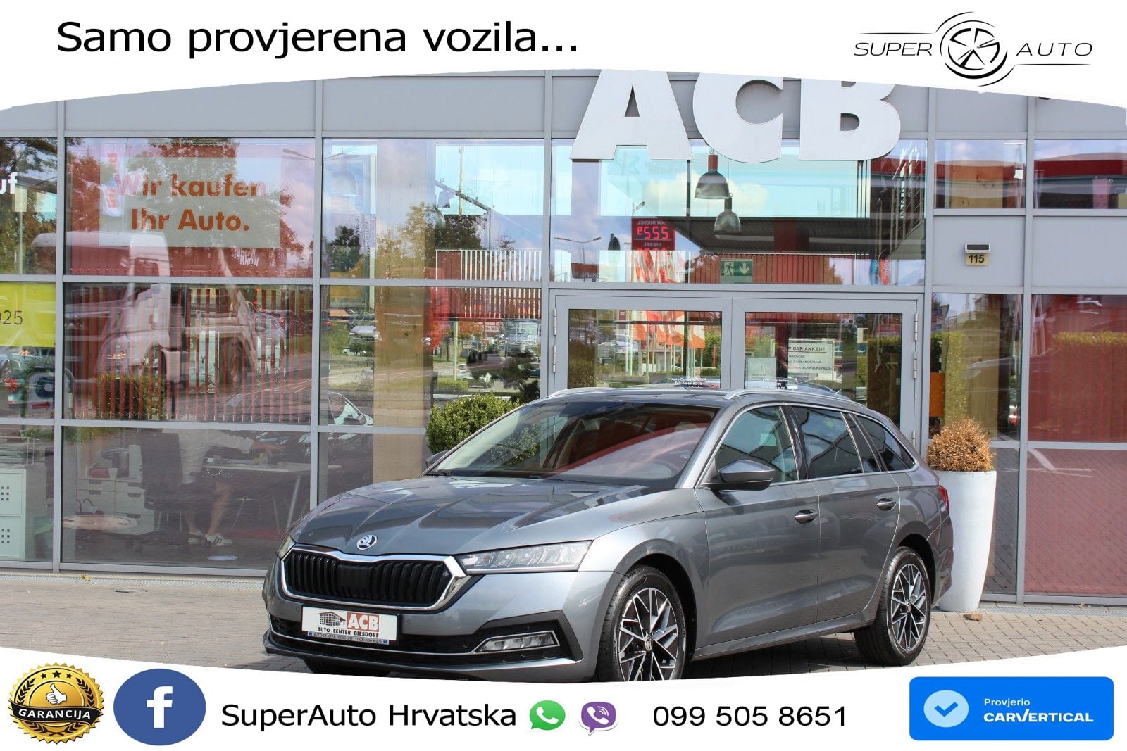 Škoda Octavia Combi 2.0 TDI (150 KS) DSG LED+GR SJED+ACC