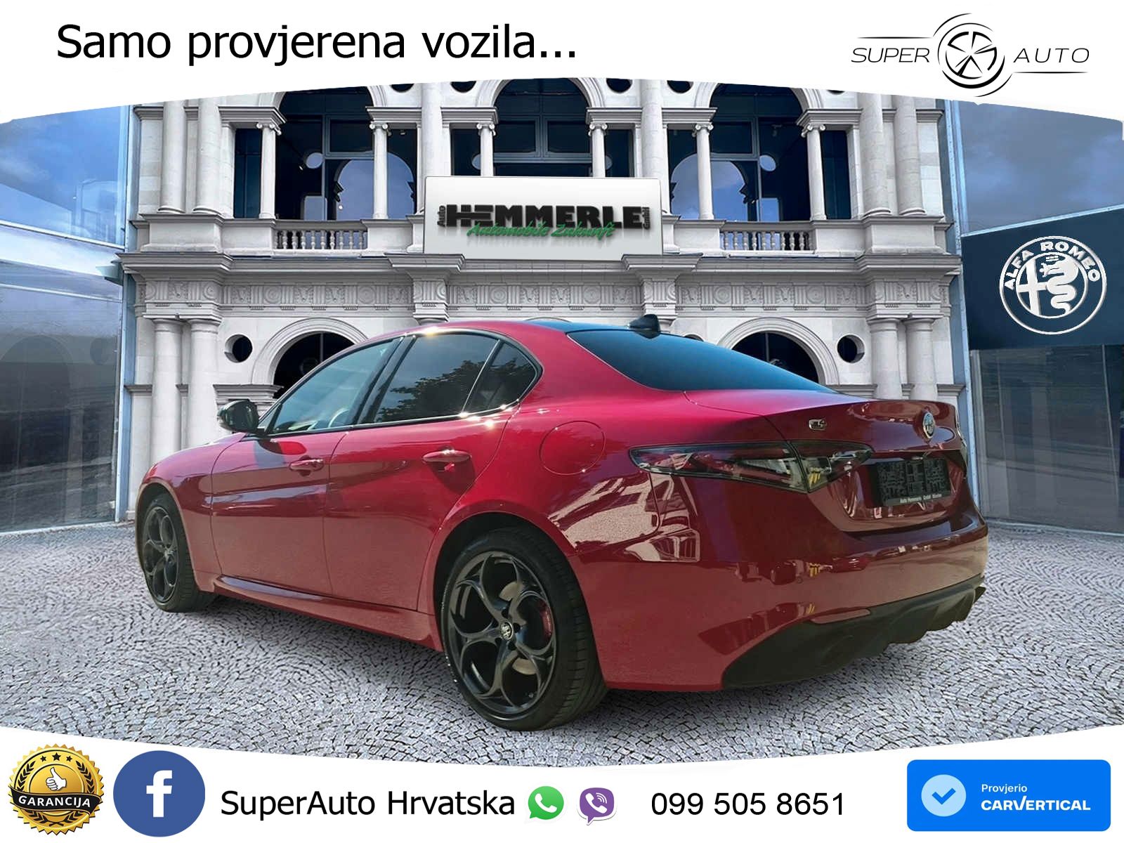 Alfa Romeo Giulia 2.0 Turbo (280 KS) Q4 Automatic LED+GR SJED+ACC