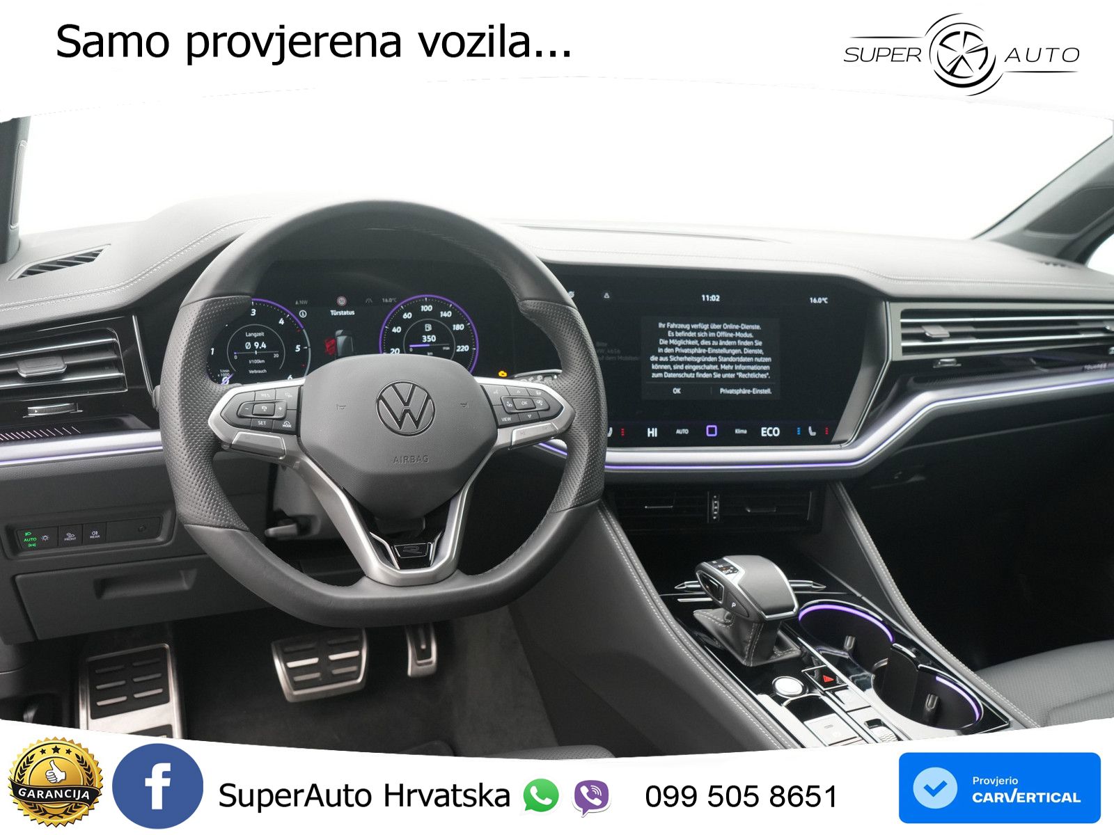 Volkswagen Touareg 3.0 V6 TDI (231 KS) 4MOTION Tiptronic R-Line ZRAČNI+ACC+4xGR SJED+KAM