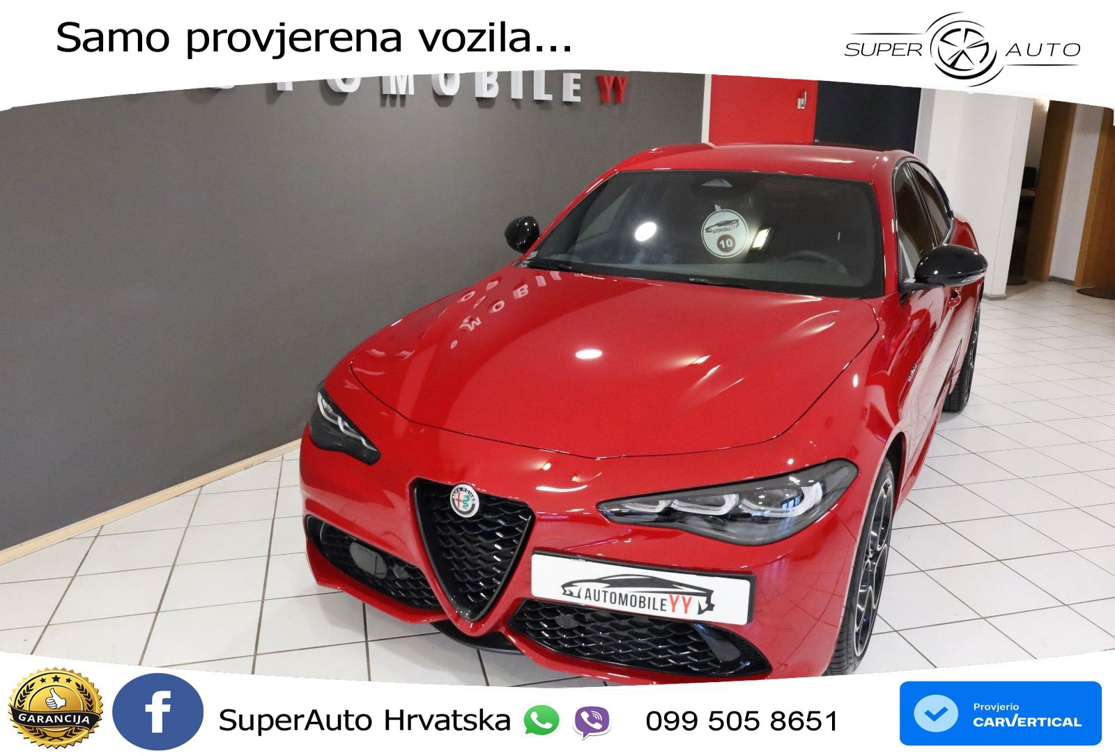 Alfa Romeo Giulia 2.0 Turbo (280 KS) Q4 Automatic LED+GR SJED+ACC