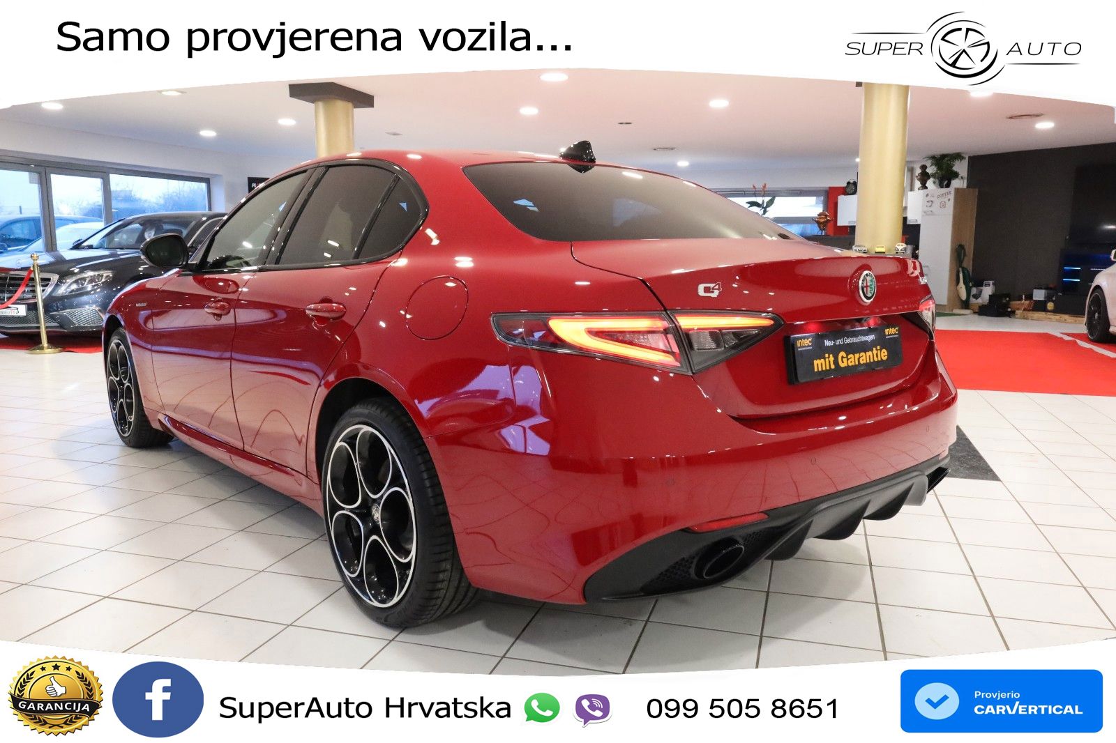 Alfa Romeo Giulia 2.0 Turbo (280 KS) Q4 Automatic LED+GR SJED+ACC