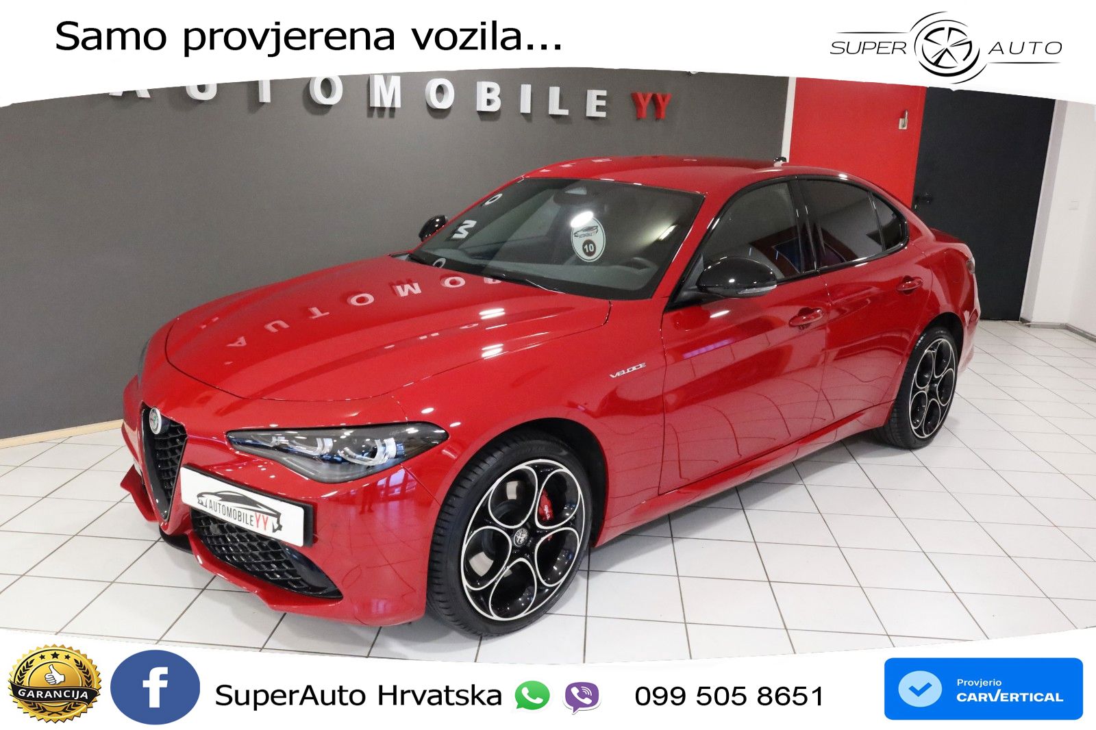 Alfa Romeo Giulia 2.0 Turbo (280 KS) Q4 Automatic LED+GR SJED+ACC