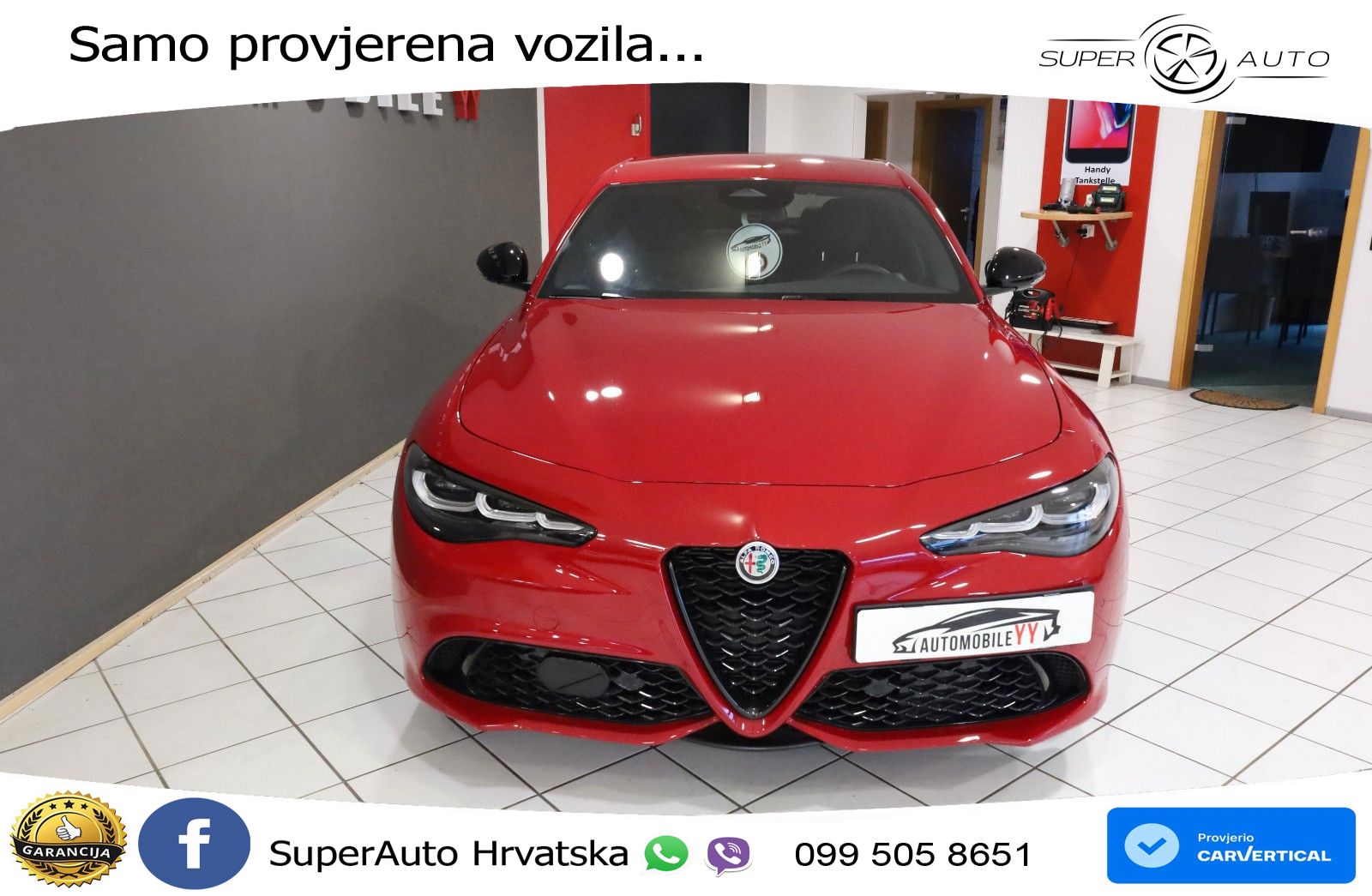 Alfa Romeo Giulia 2.0 Turbo (280 KS) Q4 Automatic LED+GR SJED+ACC