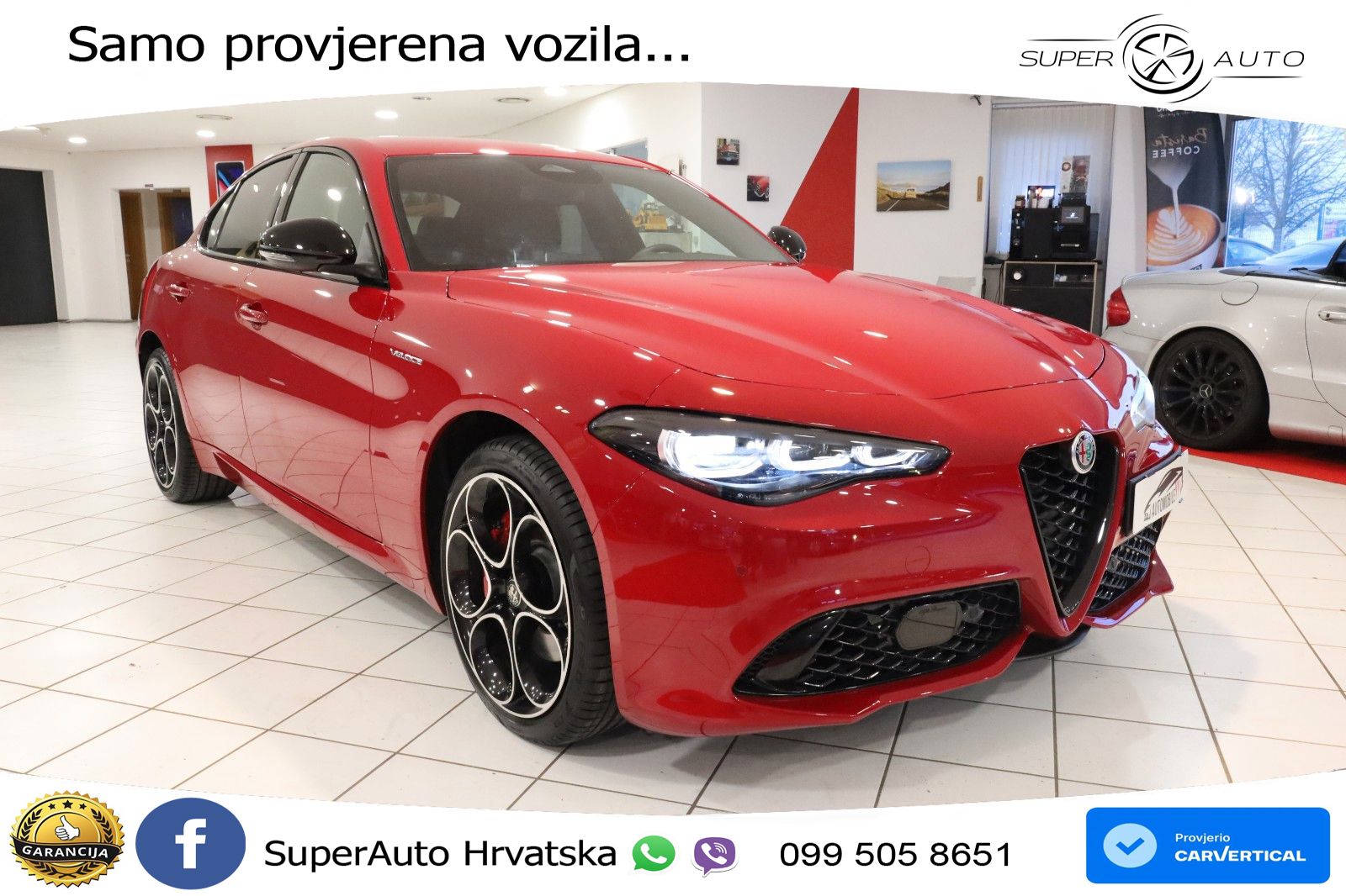 Alfa Romeo Giulia 2.0 Turbo (280 KS) Q4 Automatic LED+GR SJED+ACC