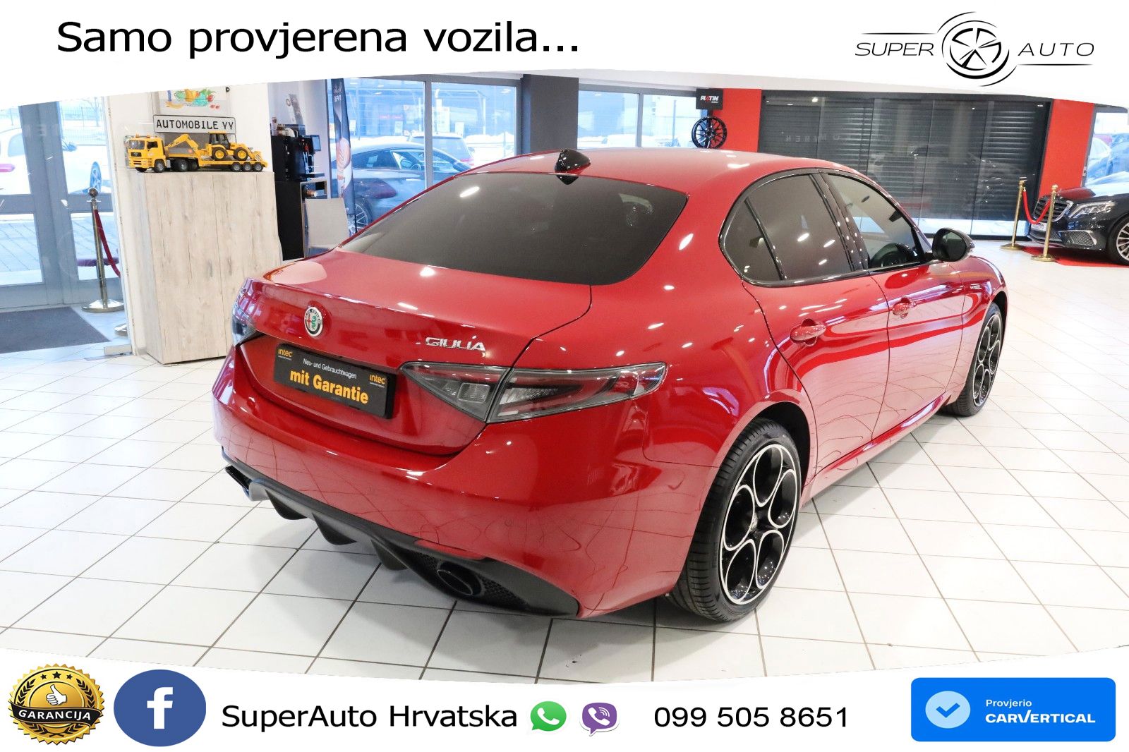 Alfa Romeo Giulia 2.0 Turbo (280 KS) Q4 Automatic LED+GR SJED+ACC