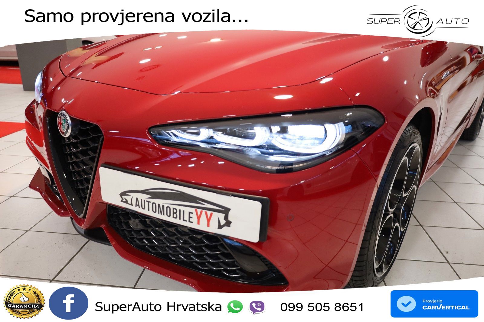 Alfa Romeo Giulia 2.0 Turbo (280 KS) Q4 Automatic LED+GR SJED+ACC