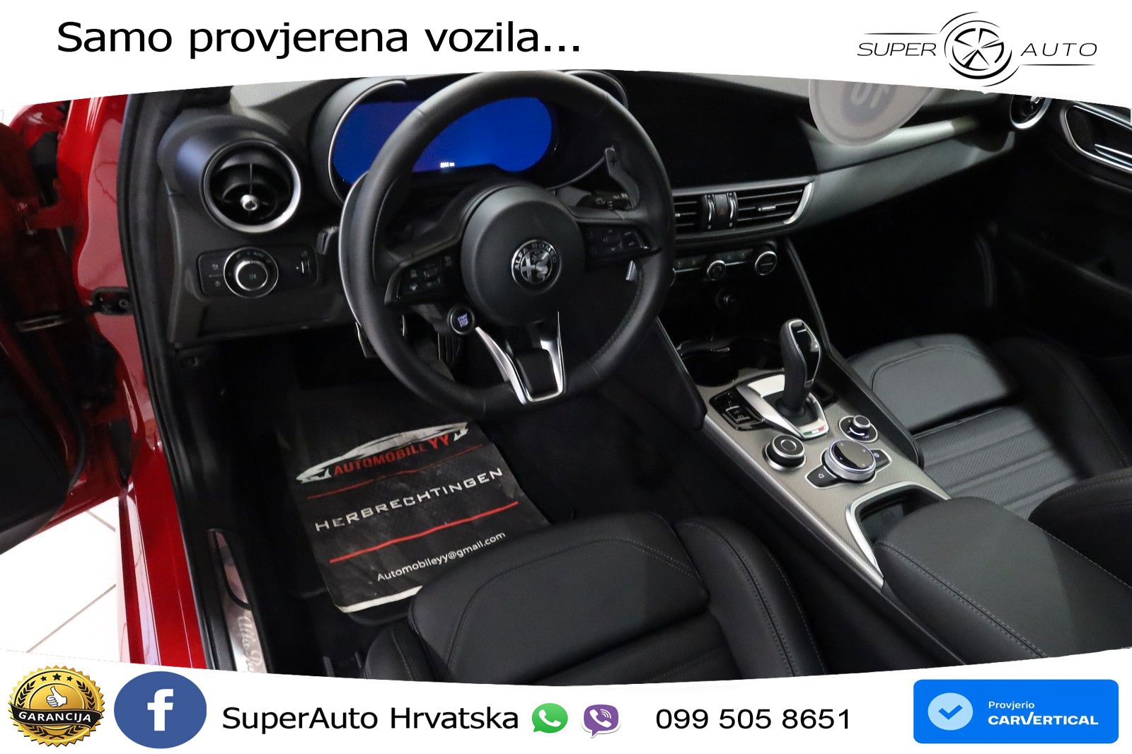 Alfa Romeo Giulia 2.0 Turbo (280 KS) Q4 Automatic LED+GR SJED+ACC