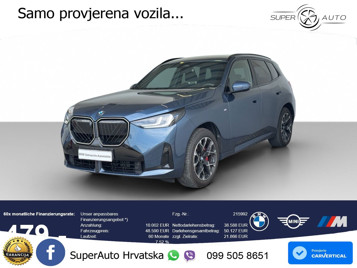 BMW X3 20d xDrive Steptronic M Sport LED+GR SJED+ACC